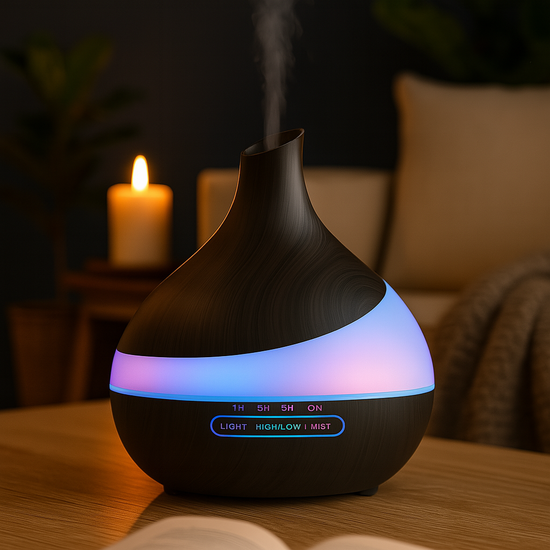 Aroma Diffuser – 500mL - Remote Control, 7 Colors, 2 Mist Modes & Auto Shut-Off